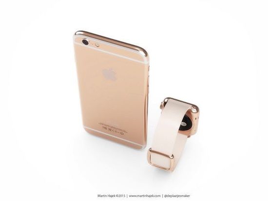 玫瑰金iPhone6s首曝光，搭配AppleWatch