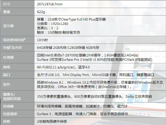 3888元起，國行微軟Surface 3首發(fā)預(yù)售