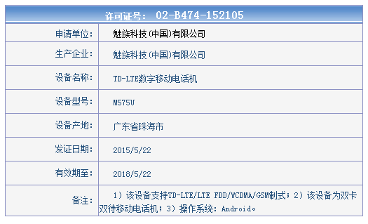 這就是MX5？魅族神秘新機現(xiàn)身工信部