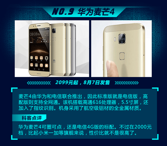 Top10：屌絲土豪全覆蓋，7月新機一圖看