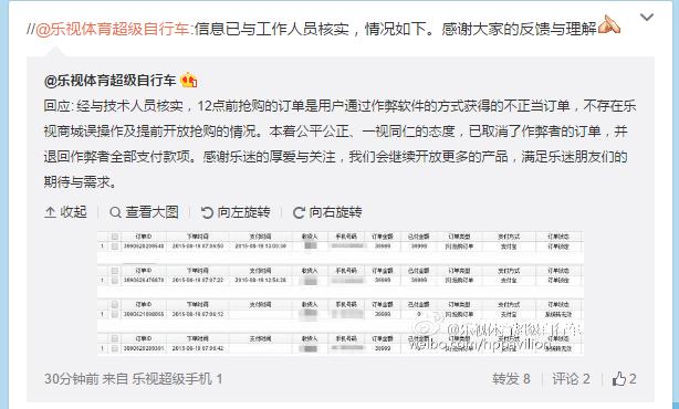 100輛樂視自行車1秒售罄？作弊嫌疑很大