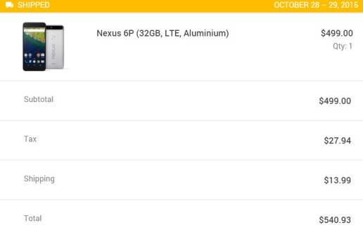 終于等到你！消息稱Nexus 6P已經(jīng)發(fā)貨