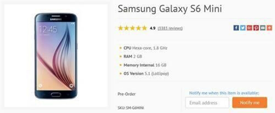 劍指iPhone 5se！三星或推出小尺寸手機(jī)S6 Mini