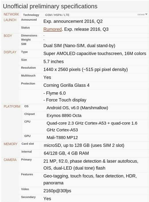 傳魅族PRO 6八月上市，逆天配置吊打小米5