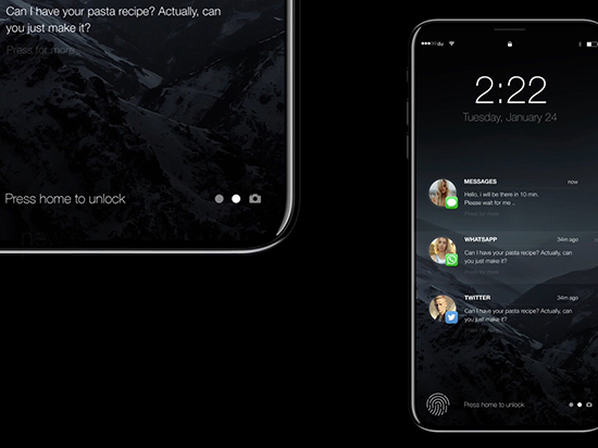iPhone 8設(shè)計(jì)激進(jìn)：取消home鍵屏占比超90%？