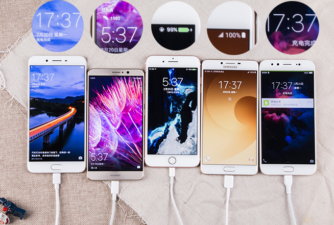 全球TOP5手機快充速度對比：想不到最慢竟是它！