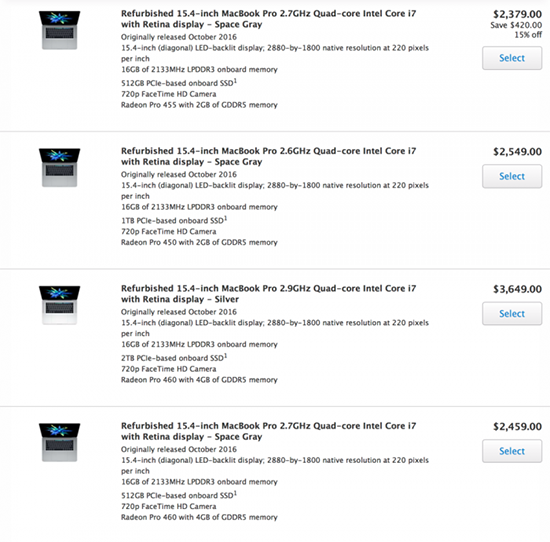 Touch Bar版MacBook Pro翻新機(jī)也來了！但依然買不起啊