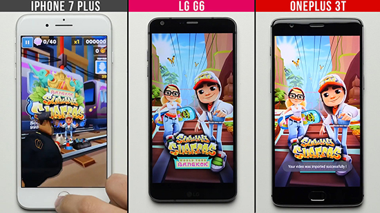 LG G6速度對(duì)比iPhone 7 Plus 一加3T：結(jié)果沒(méi)意外
