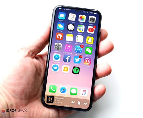 新iPhone外形權(quán)威爆料：5.8寸全面屏+屏幕下指紋設(shè)計(jì) 
