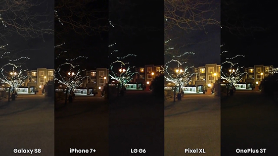 攝像頭對(duì)比：蘋果7 Plus三星S8谷歌Pixel一加3T誰(shuí)最弱？