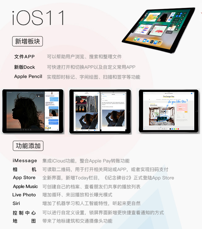 一圖看懂蘋果WWDC四大系統(tǒng)：專為iPad Pro而生的iOS 11