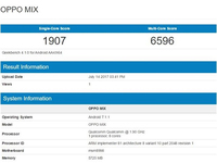 OPPO MIX現(xiàn)身Geekbench：全面屏，配置彪悍