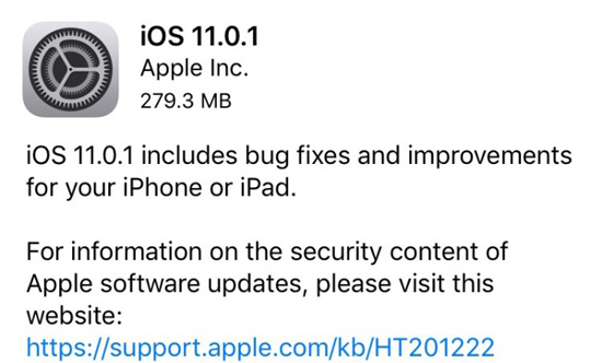iOS 11.0.1今日凌晨正式推送，改善發(fā)熱和續(xù)航問題