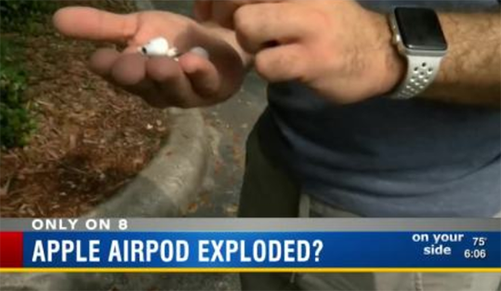 電池又要背鍋？ 蘋果AirPods耳機突然冒煙嚇壞用戶