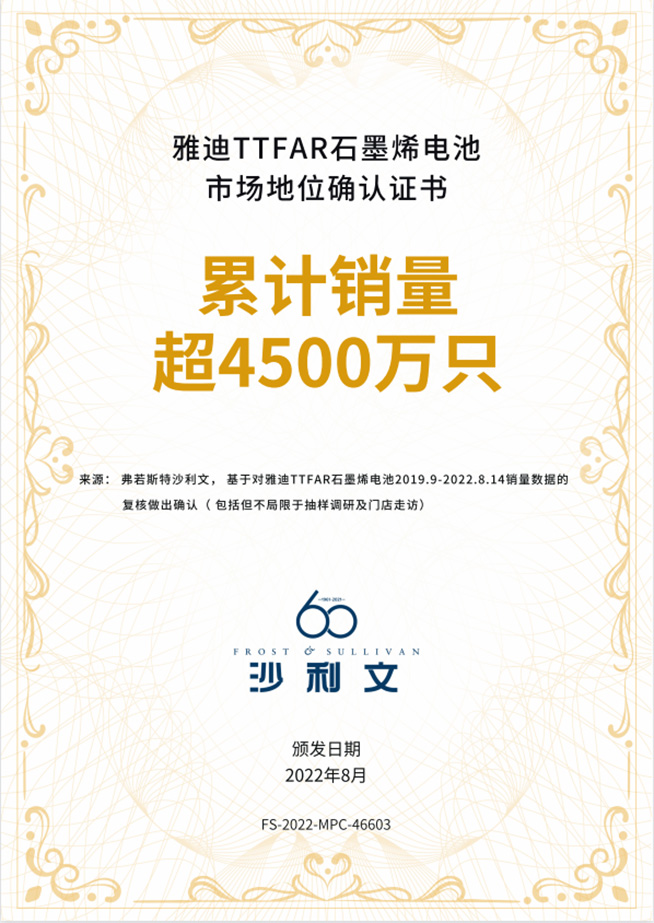 雅迪石墨烯電池再升級(jí)：超長(zhǎng)壽命超長(zhǎng)續(xù)航，重塑能源行業(yè)標(biāo)桿