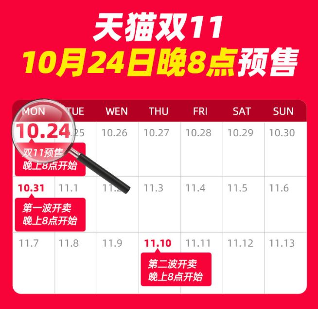 天貓雙11預(yù)售10月24日開始：預(yù)售提前「戰(zhàn)斗」縮短！今年你會沖嗎？