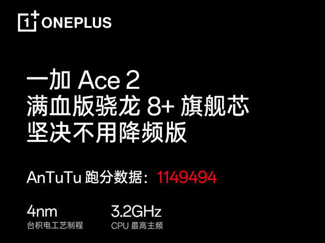一加Ace2定檔2月7日發(fā)布：滿血驍龍8+加持！但還是在套娃？