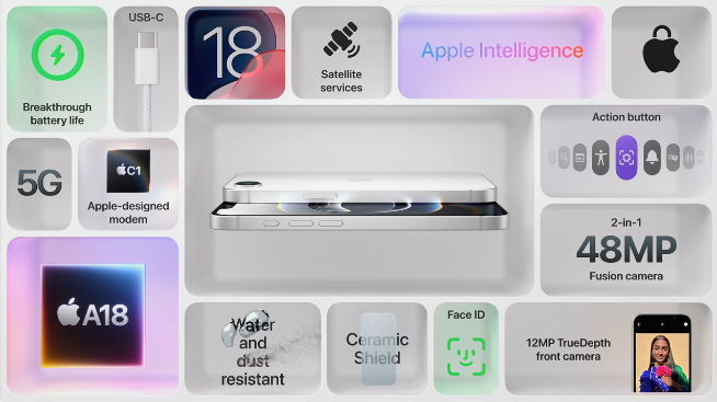 蘋(píng)果iPhone 16e發(fā)布：首發(fā)C1自研5G基帶，國(guó)補(bǔ)后3999元起！